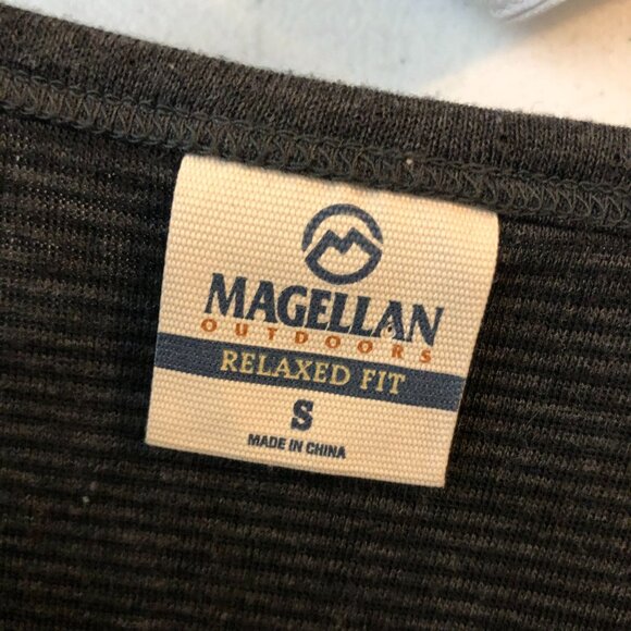 Magellan Outdoors Mens Relaxed Fit Long Sleeve Shirt Gray Size S - Picture 3 of 4